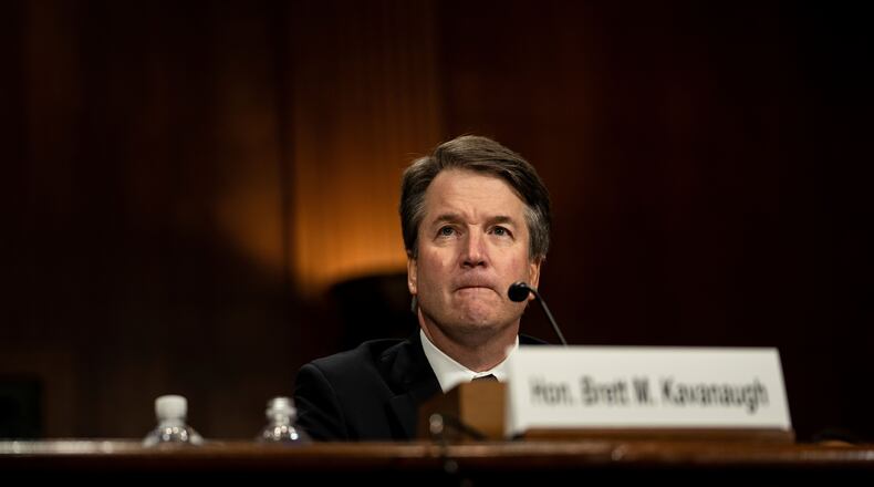 Supreme Court nominee Brett Kavanaugh testifies before the Senate Judiciary Committee on Capitol Hill, Thursday.