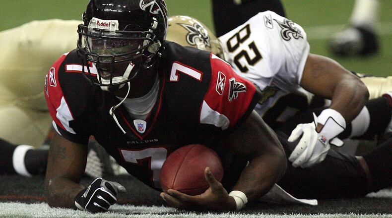 Michael Vick played for the Falcons from 2001 to 2006.