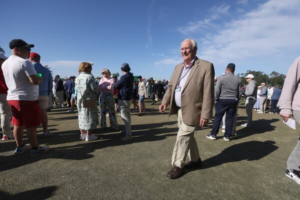 "The Masters was just a godsend,” says Smith, seen here at the 2026 Masters. “I would interview all these people, not just to write about them but to learn from them.” (Jason Getz/AJC)