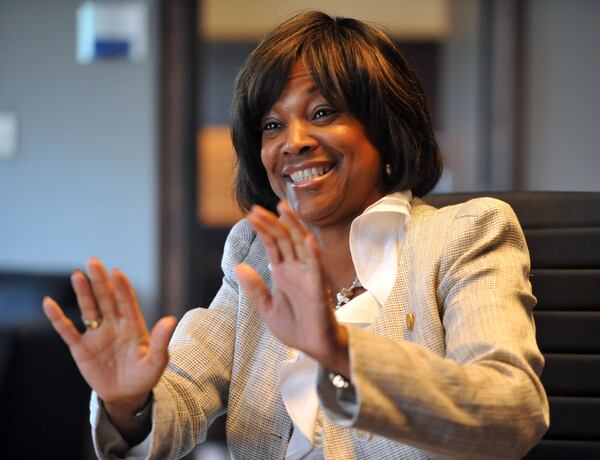 JULY 10, 2014, ATLANTA Dr. Valerie Montgomery Rice is shown in her office Thursday July 10, 2014. Unlike most physicians who nurture childhood dreams of becoming doctors, Valerie Montgomery Rice wanted to become a chemical engineer. Then one day she looked in the mirror and realized she was "way too cute" to be an engineer. Doctoring was more suited for her out-going personality. That may have been true for a time but as it turns out academics was her true love. In September Rice will officially become the nations' first African-American woman to be named president of an independent medical school and the one of only three women in the country to hold that position. KENT D. JOHNSON/KDJOHNSON@AJC.COM