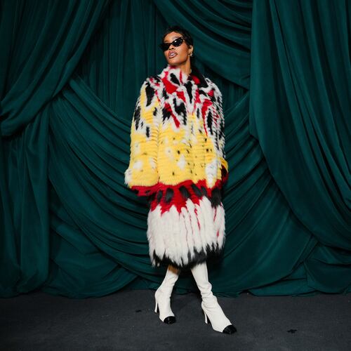 Teyana Taylor arrives at Chanel's 17th Annual Pre-Oscar Awards Dinner on Saturday, March 14, 2026, at The Beverly Hills Hotel in Beverly Hills, Calif. (Photo by Jordan Strauss/Invision/AP)