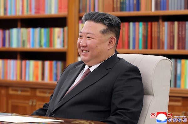 In this photo provided by the North Korean government, North Korean leader Kim Jong Un meets with Russian Security Council Secretary Sergei Shoigu in Pyongyang, North Korea, Wednesday, June 4, 2025. Independent journalists were not given access to cover the event depicted in this image distributed by the North Korean government. The content of this image is as provided and cannot be independently verified. Korean language watermark on image as provided by source reads: "KCNA" which is the abbreviation for Korean Central News Agency. (Korean Central News Agency/Korea News Service via AP)