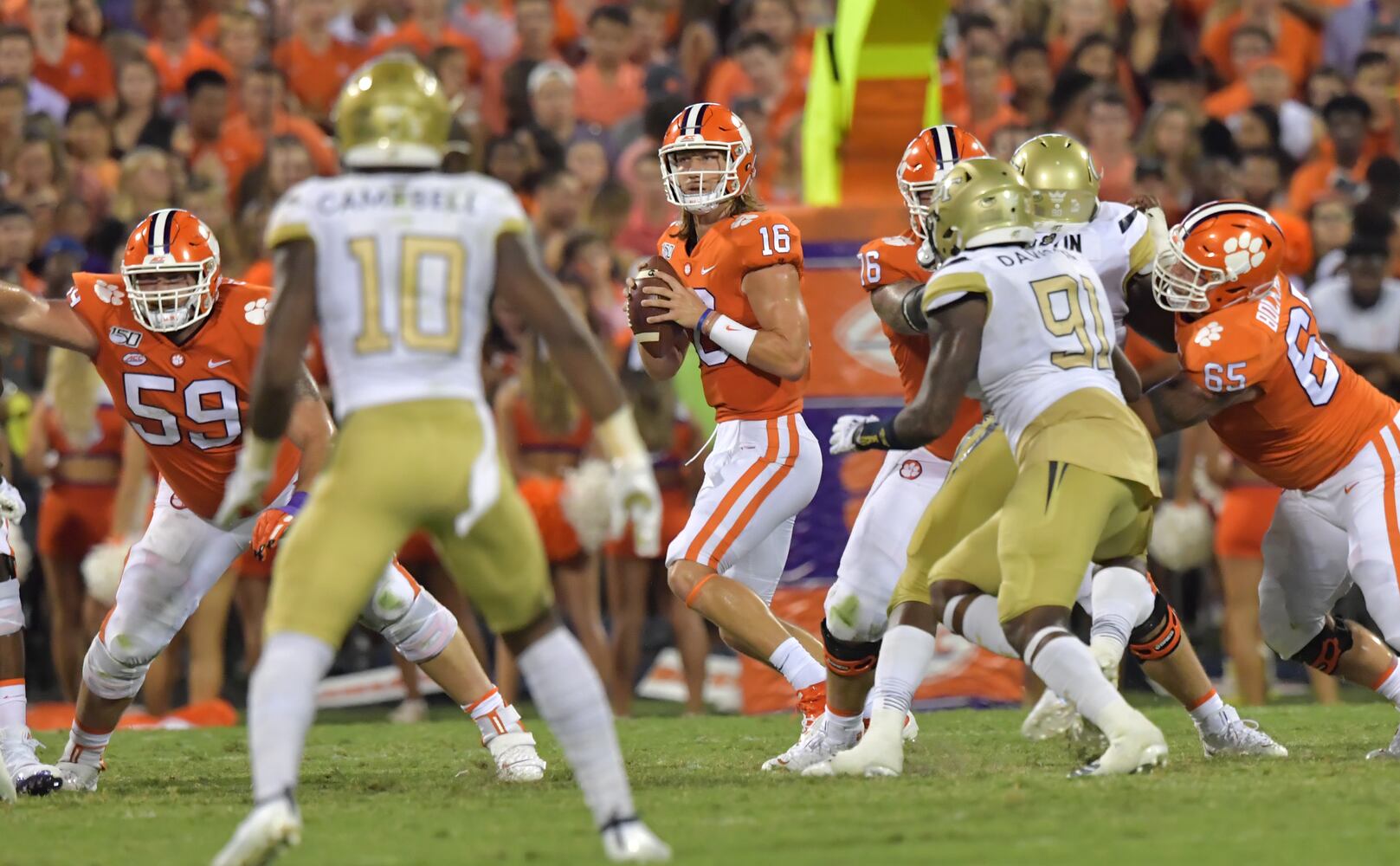 Photos: Jackets open season, battle Clemson
