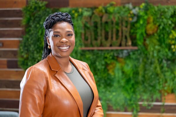 Goodr CEO Jasmine Crowe-Houston at the Goodr guesthouse in Atlanta. 