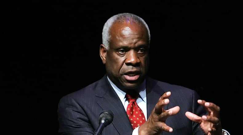 A group of powerful Republicans in the Georgia state Senate is reviving the proposal to install a statue of U.S. Supreme Court Justice Clarence Thomas on the grounds of the Georgia Capitol. (Randy Snyder/Associated Press)
