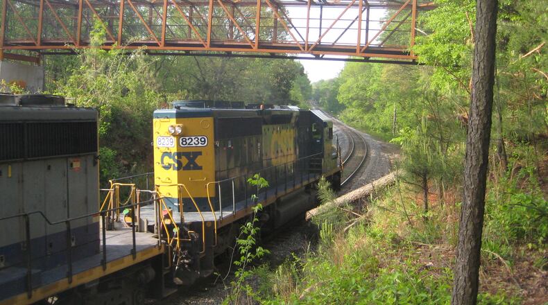 Though currently only one mile long, the South Peachtree Creek Trail between Mason Mill Park and Medlock Park near Decatur is considered one of the PATH Foundation’s true gems. Completed several years ago, this trail goes mostly through woods or, as shown here, through a bridge over a CSX mainline track. PATH is hoping next year to begin an ambitious interconnected system of seven separate bike paths and trails throughout Decatur totaling nine miles. Courtesy of the PATH Foundation.