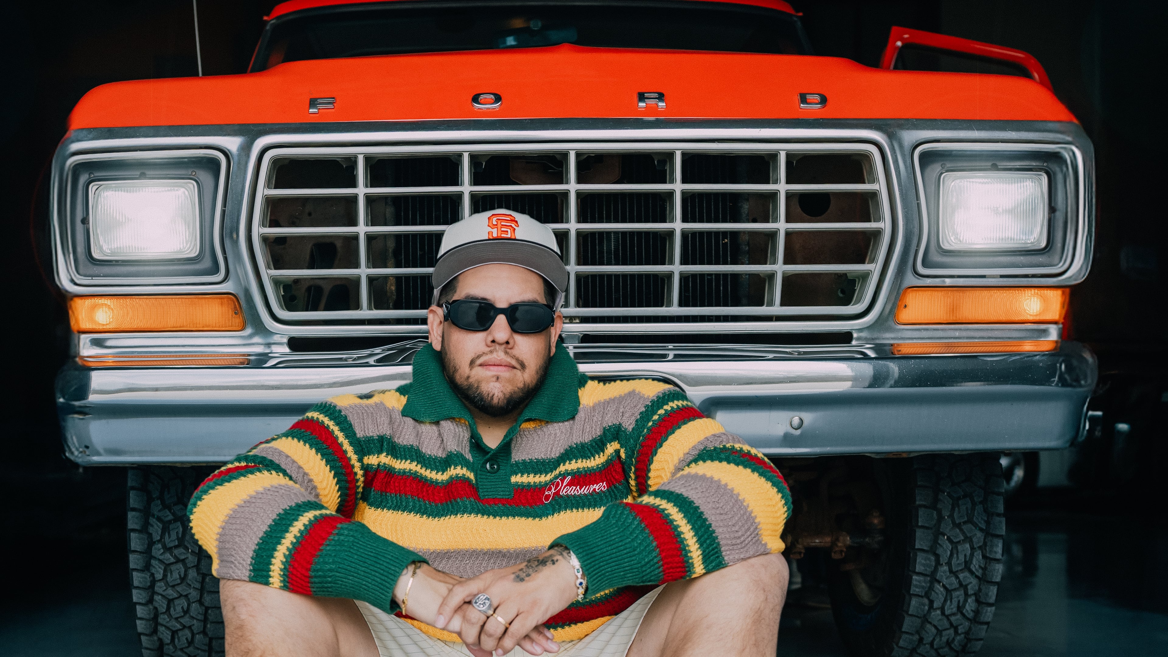 Rome Ramirez poses with a pickup, befitting a Californian who moved to Nashville, Tennessee, during the pandemic. (Courtesy of C. McNaney)