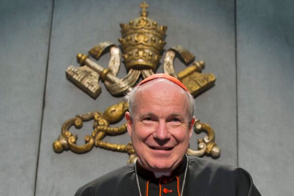 FILE - Cardinal Christoph Schoenborn attends a press conference to present the post-synodal apostolic exhortation ' Amoris Laetitia ' (The Joy of Love), at the Vatican, Friday, April 8, 2016. (AP Photo/Andrew Medichini, File)