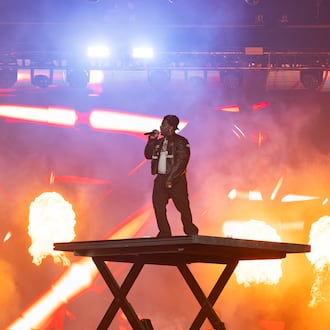 At his welcome-home show at State Farm Arena in August, YFN Lucci performed a mix of fan favorites, collaborations and new songs to a packed crowd. (Courtesy of Scoot Holloway/State Farm Arena)