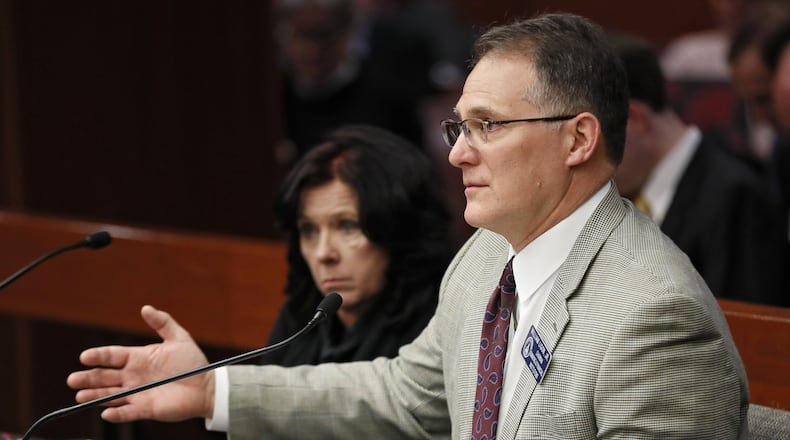 2/8/18 - Atlanta - Senator William Ligon, R - Brunswick, presented the bill. The Senate Judiciary Committee B held a hearing on SB 375, presented by Ligon, titled the “Keep Faith in Adoption and Foster Care Act”. BOB ANDRES /BANDRES@AJC.COM