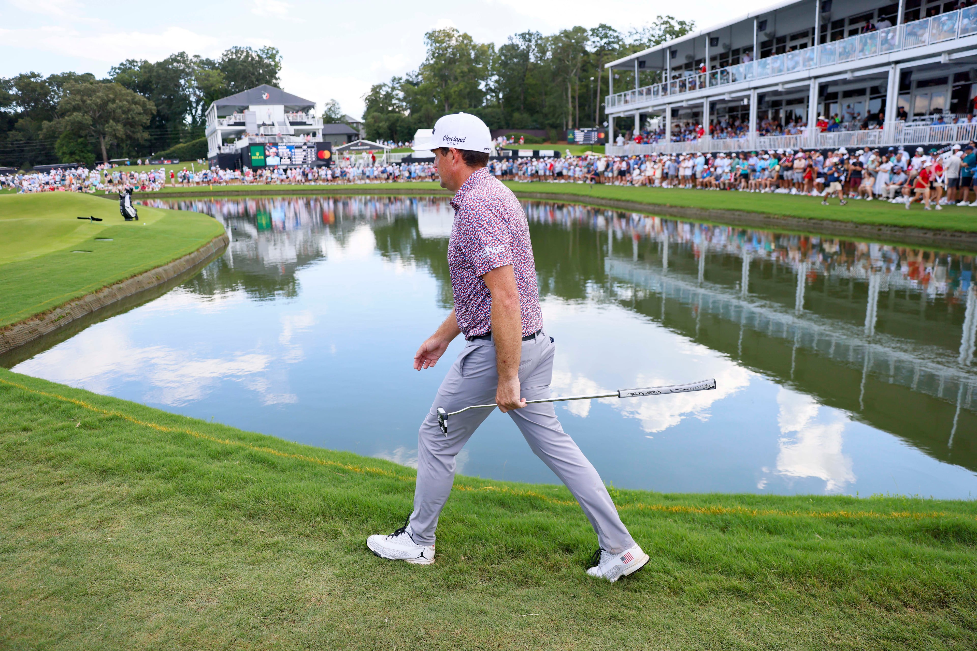Keegan Bradley approaches the 15th hole during the final round of the PGA Tour Championship at East Lake Golf Club on Sunday, Aug. 24, 2025, in Atlanta (Miguel Martinez/ AJC)
