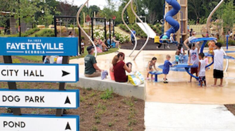 The splash pad in Fayetteville's new City Center Park will be open weekly Tuesday-Sunday. Courtesy City of Fayetteville