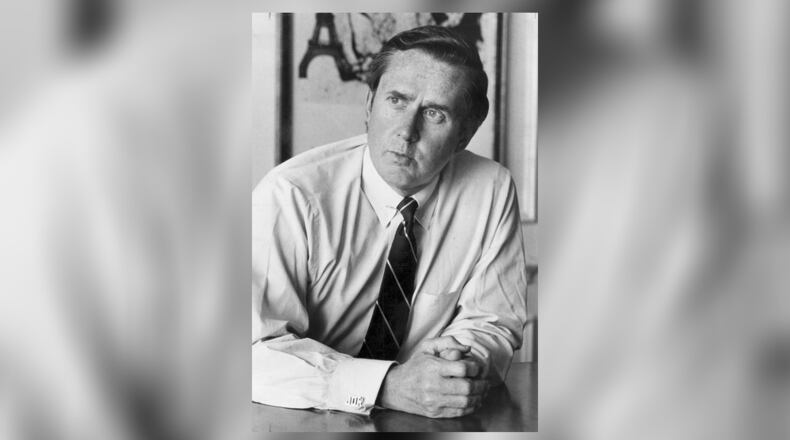 FILE — James D. Robinson III while he was chairman of American Express, in New York, on June 25, 1985. Robinson, who as chief executive of the American Express Company from 1977 to 1993 helped transform Wall Street into a more competitive financial marketplace, with a wide diversity of businesses housed under single roofs, died on March 18, 2024, in Rosalyn, N.Y., on Long Island. He was 88. (Don Hogan Charles/The New York Times)