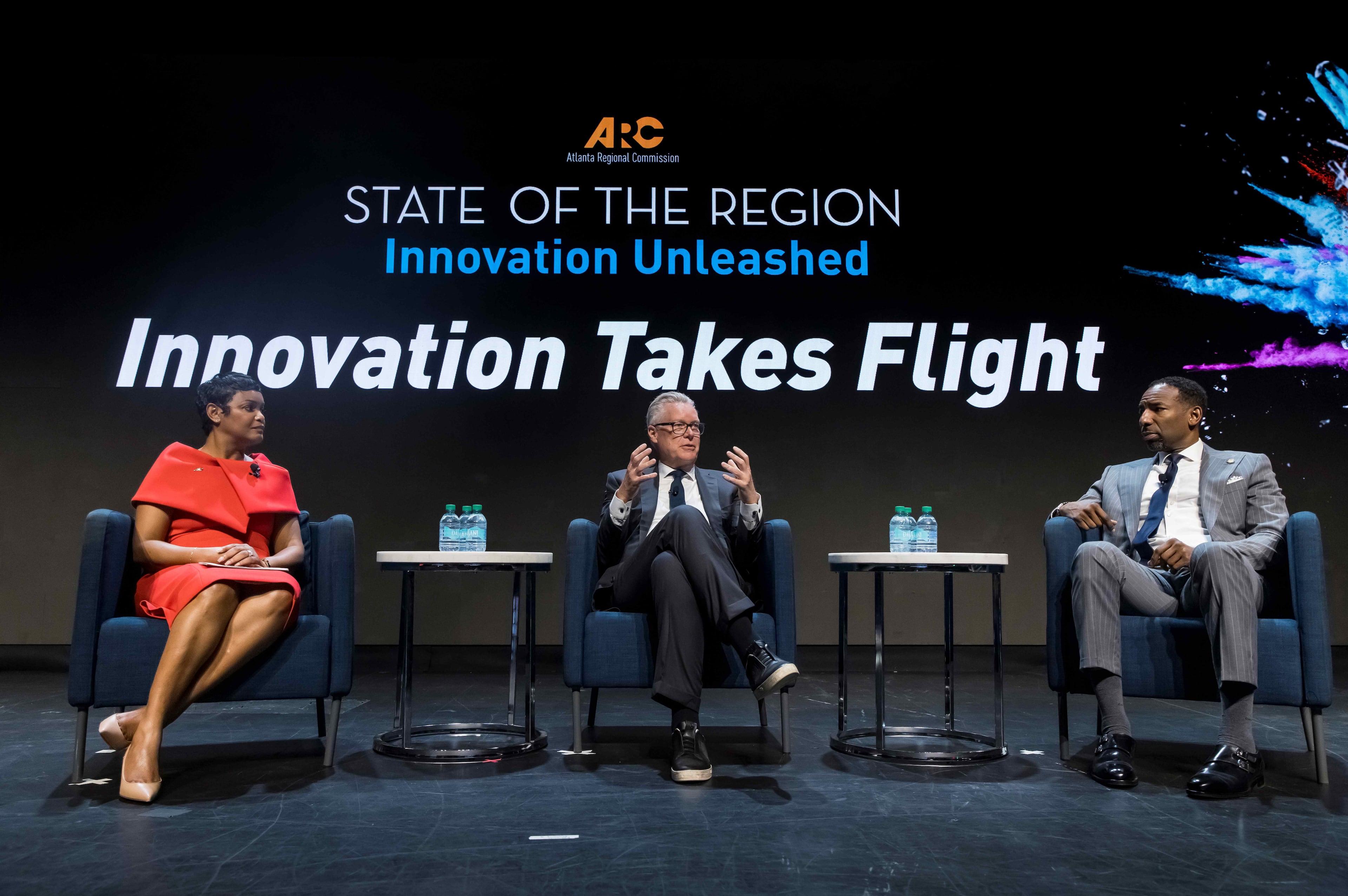 Ed Bastian, Andre Dickens, Anna Roach at ARC State of the Region