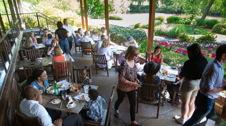 Now that Atlanta restaurants such as Canoe, shown here on this year's Mother's Day, are getting busier, issues such as staffing are a problem. (Steve Schaefer for The Atlanta Journal-Constitution)