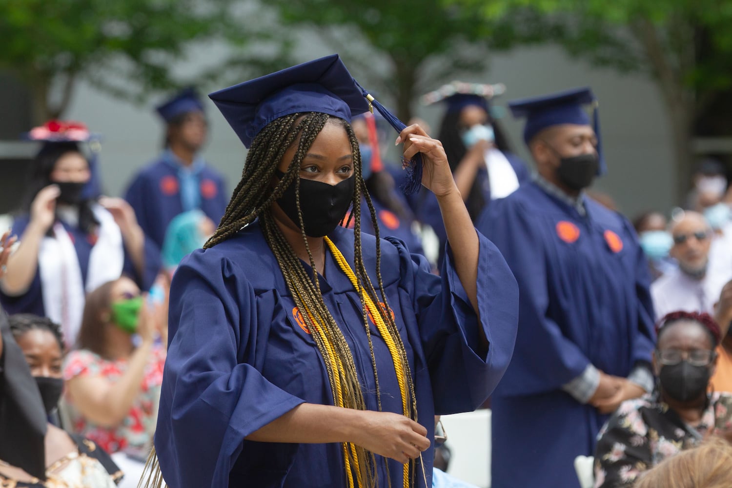 an in-person  graduation ceremony at Clayton State University