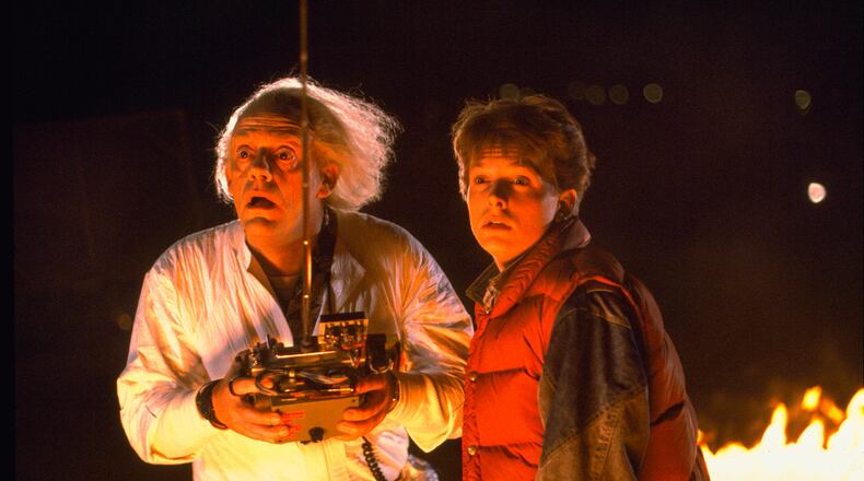 "Back to the Future," with Christopher Lloyd and Michael J. Fox, is part of the "Universal Pictures: Celebrating 100 Years" screeing series at Emory University's Cinematheque. It shows on April 10. CREDIT: Universal Pictures. HANDOUT PHOTO - NOT FOR RESALE Universal Films