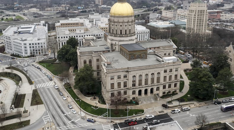 The Georgia State Capitol as viewed from the James H. “Sloppy” Floyd Building. Bob Andres / bandres@ajc.com