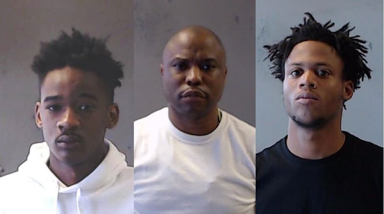 From left: Cortez Damon Florence, Darien Everett Jones and Quavon Shenard Battle were charged with murder in separate shootings last week in DeKalb County.