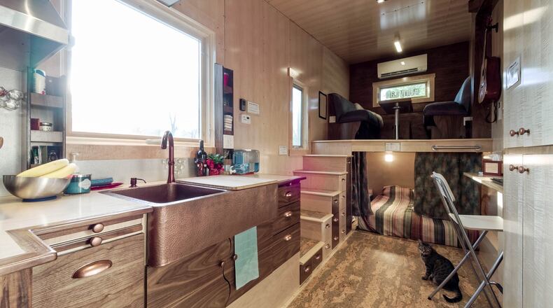 The Lunsfords’ house has 210 square feet of compact living space that runs on high-efficiency systems. Contributed by John Wayne Lucia III