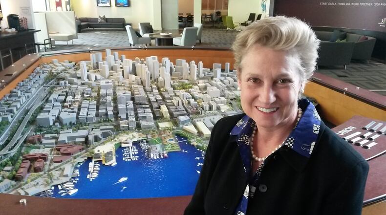 Ada Healey grew up in Atlanta where her family has a long history in business and government. Now, she leads a $2-billion real estate project in Seattle’s South Lake Union district for Microsoft co-founder Paul Allen. That’s where Amazon has built much of its headquarters campus. South Lake Union hints at what might happen in a place like south downtown Atlanta if Amazon builds its second headquarters there. MATT KEMPNER / AJC