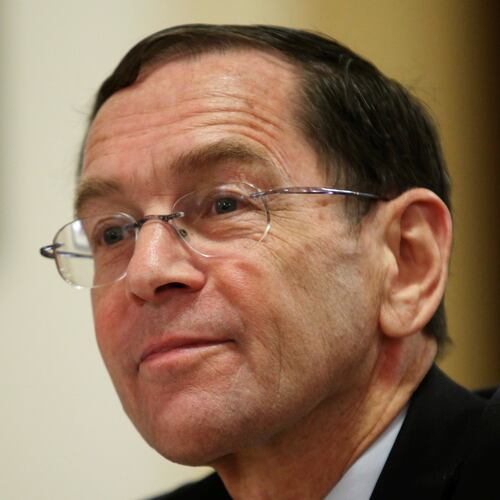 FILE - Bruce Fein testifies on Capitol Hill in Washington, April 1, 2009. (AP Photo/Manuel Balce Ceneta, File)