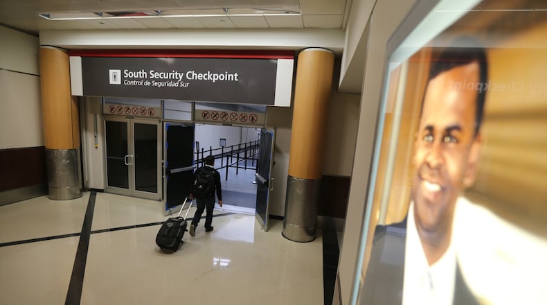 Scene at the North Security checkpoint at Hartsfield-Jackson International Airport after it reopened on Tuesday, May 24, 2016, in time for Memorial Day weekend crowds.