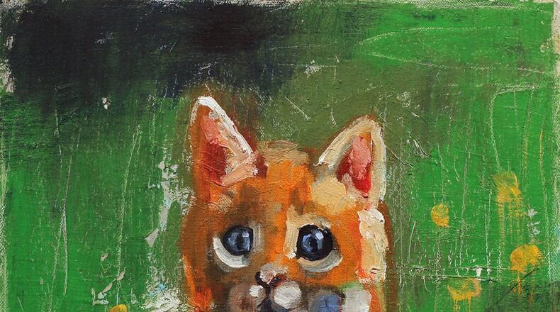 Longtime Atlanta-based artist Joe Peragine’s “Kitten Meadow” is featured in the solo show “Love Me Till My Heart Stops” at Midtown’s Marcia Wood Gallery.