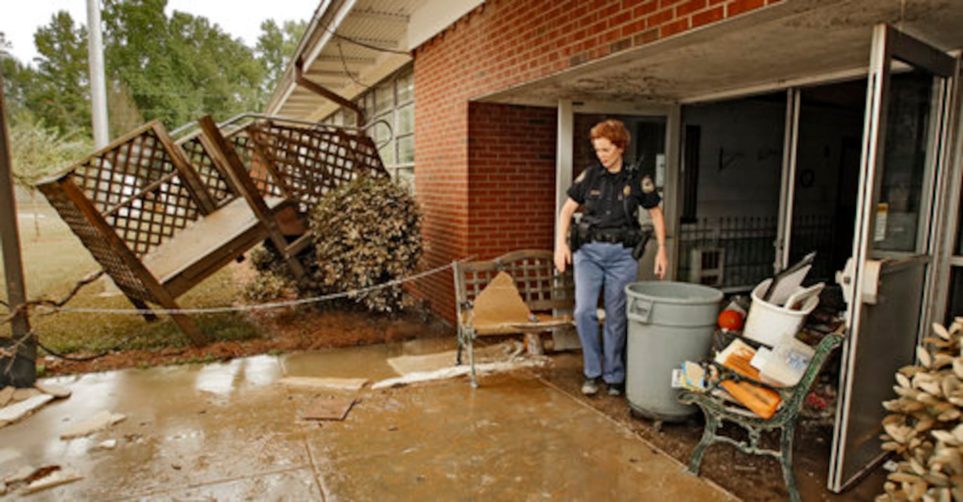Clarkdale School damaged in flood