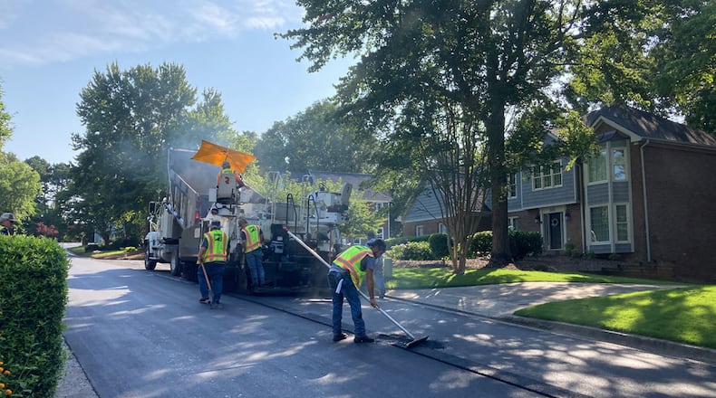 Roswell is using a Georgia Transportation Infrastructure Bank loan to resurface approximately 83 roads this year. (Courtesy City of Roswell)