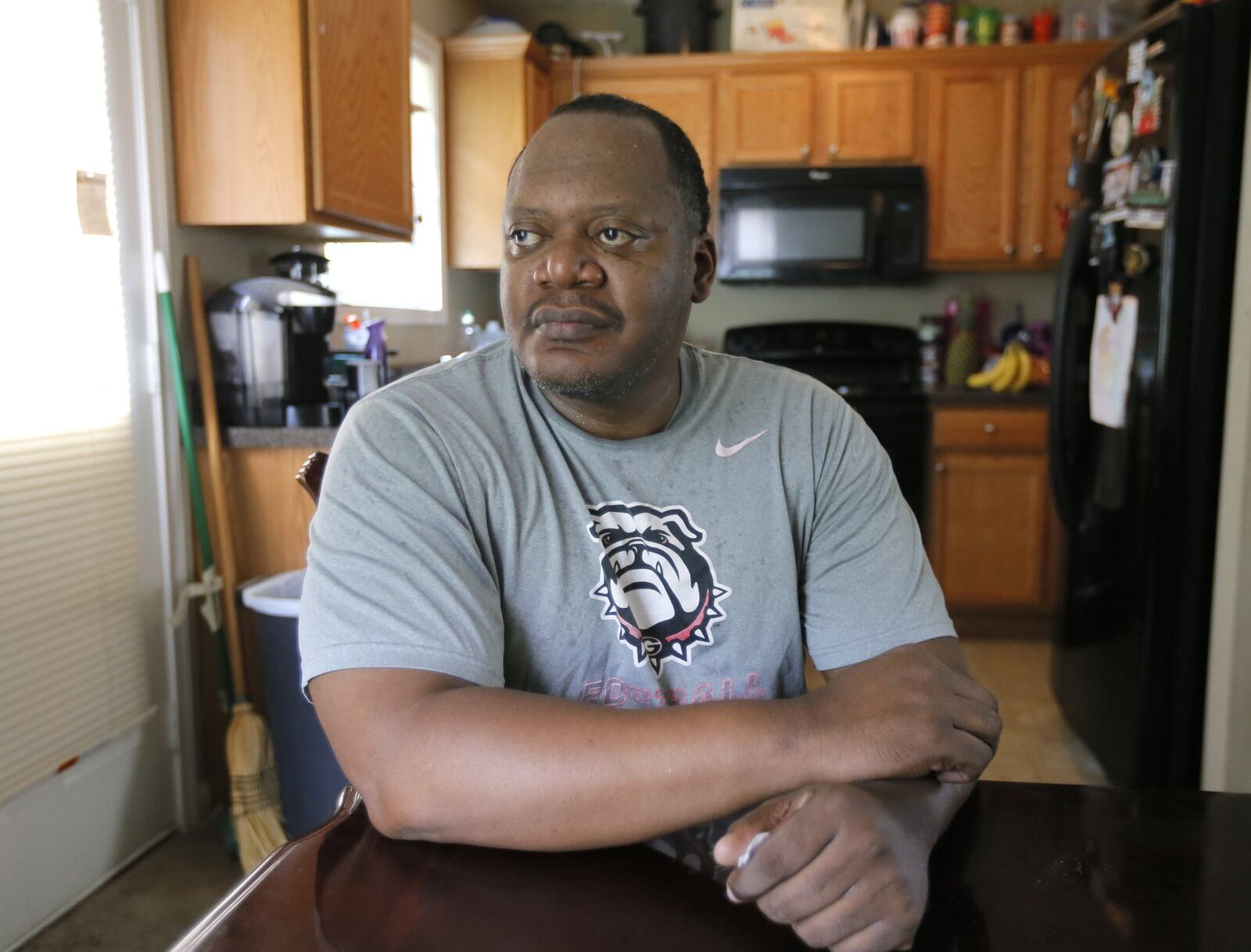 6/5/17 - Conley, GA - Eric Grant said food stamps helped him get through a rough time in his life. The number of Georgia food stamp recipients is plummeting as the slowly improving economy finally reaches into the lives of low-earners. Some 300,000 fewer Georgians are collecting food stamps now compared to 2013, when the number peaked at 1.9 million recipients.