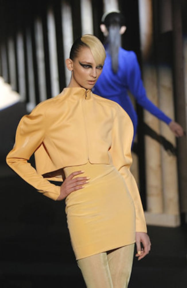 Lady Gaga walks Thierry Mugler runway in Paris