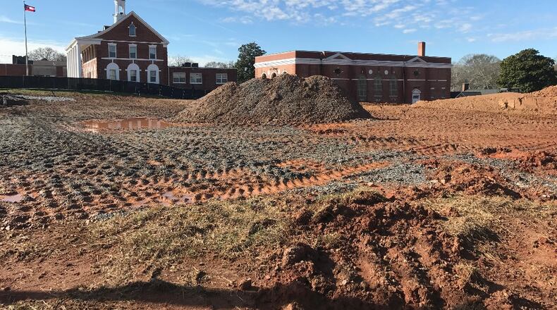 Construction of the new East Point City Hall is well under way. CONTRIBUTED