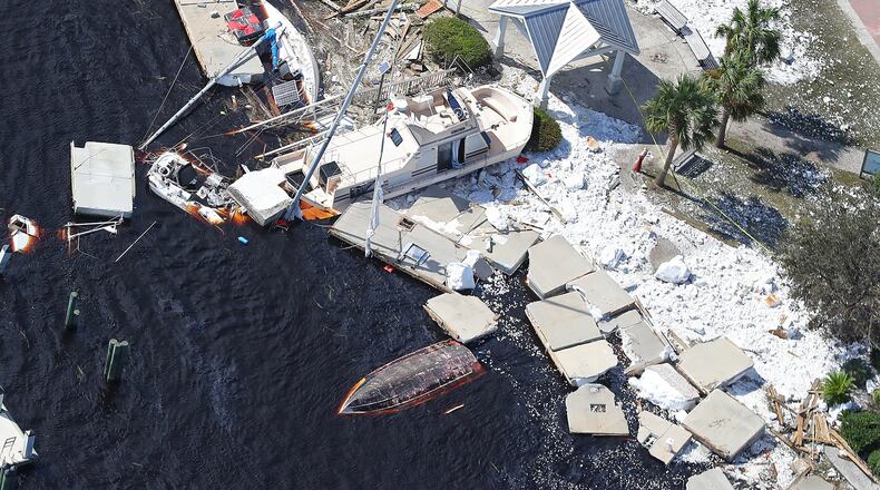 Hurricane Irma caused millions in damage as it blew across the state last week. This week, state and federal officials are touring 30 counties assessing the need for disaster assistance. Curtis Compton/ccompton@ajc.com