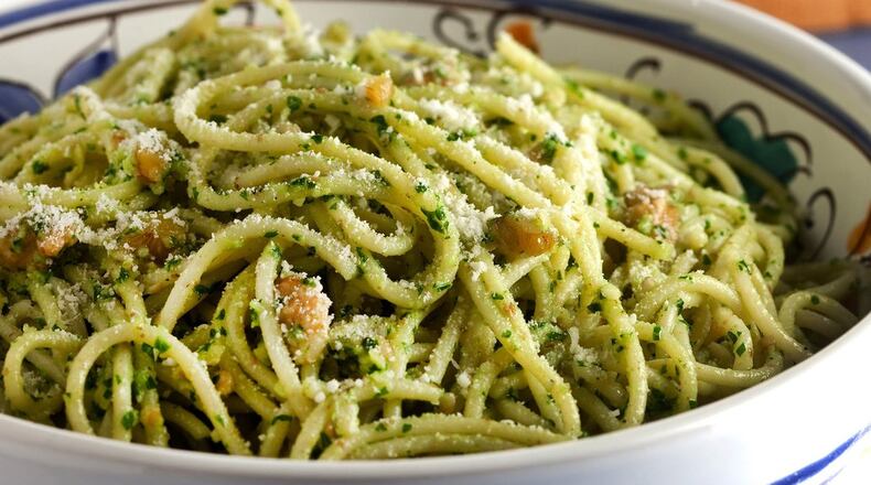 Parsley and walnuts, with a hit of lemon, make a wintry version of pesto. (Bill Hogan/Chicago Tribune/TNS)
