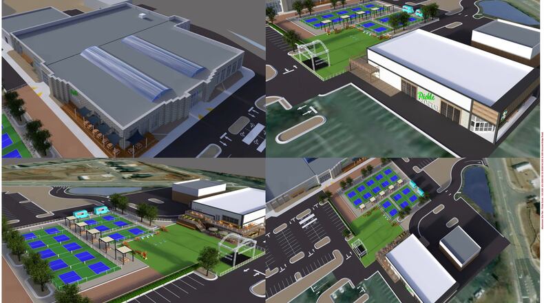 Mayfair Acquisitions plans to repurpose the former Kohl's and Petco locations on Holcomb Bridge Road for an outdoor recreation and event facility to be known as Pickle Social. (Courtesy City of Roswell)