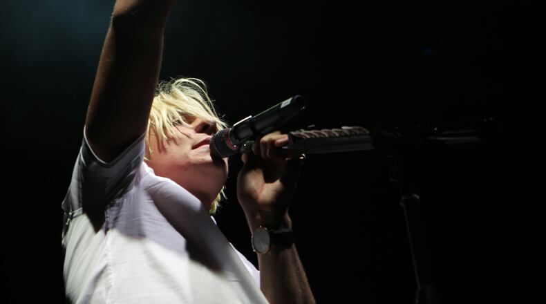 July 10, 2015 Atlanta: Frontman, vocalist and guitarist Ross Lynch onstage on Friday. R5, a five-piece band made up of four siblings and a family friend, performed at Verizon Wireless Amphitheater in Alpharetta on Friday night. Ross Lynch, vocalist, guitarist and frontman, stars on the Disney Channel show Austin & Ally. Jacob Whitesides and Ryland opened for the headliner. HAYDEN FIELD / HAYDEN.FIELD@AJC.COM