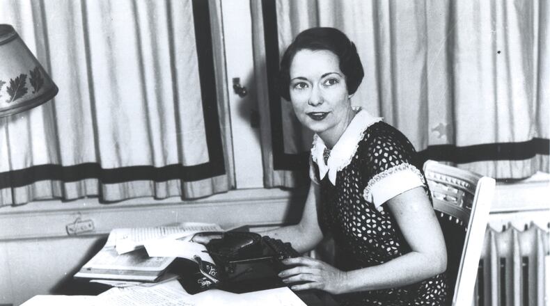 "Gone With the Wind" writher Margaret Mitchell at her desk: 1936, Photo: courtesy of the Atlanta Historical Society