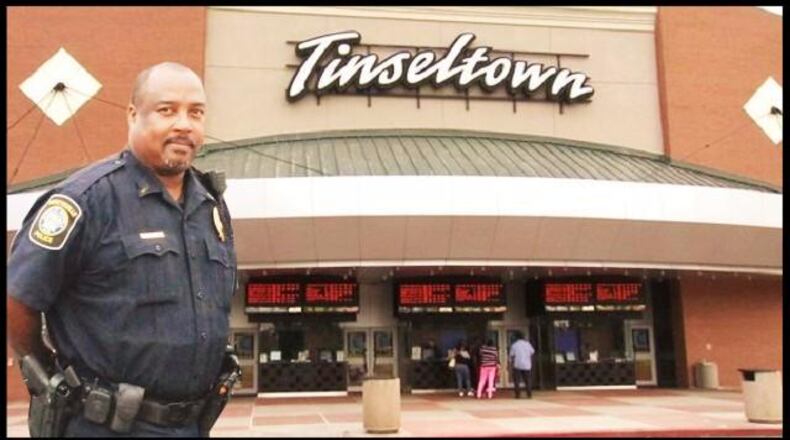 Fayetteville police officer Ernest Stanley says the parental escort policy at the Tinseltown movie theater has reduced juvenile-related incidents. Courtesy City of Fayetteville