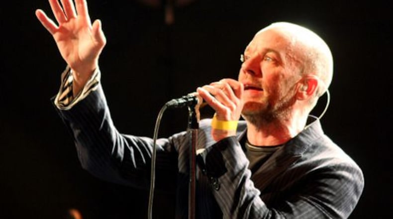 R.E.M. lead singer Michael Stipe performs at SXSW in Austin, Texas, in 2008. Jack Plunkett/AP File
