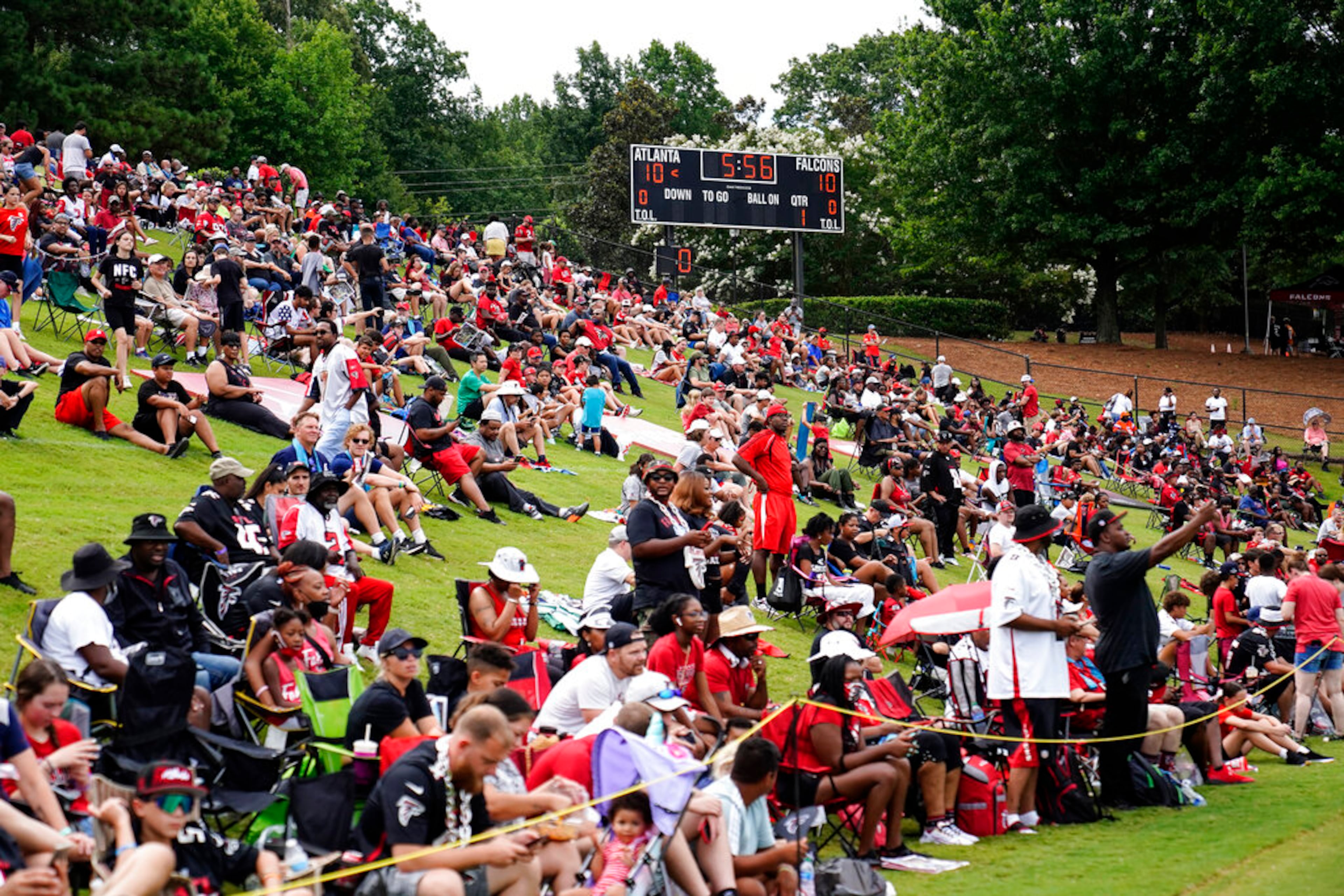 The Falcons will have 11 open public practices this summer at the team's facility in Flowery Branch. (File/AJC)