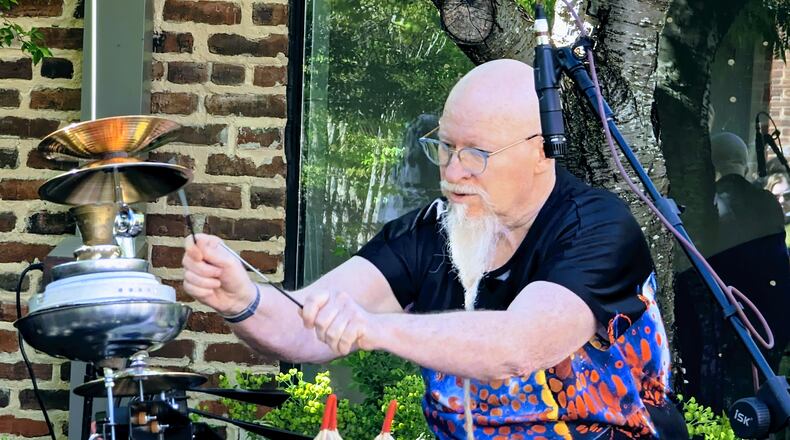 Klimchak made the most of his experimental instruments at outdoor concert on April 6 at Atlanta Contemporary. (Photos by Paula Novelle)