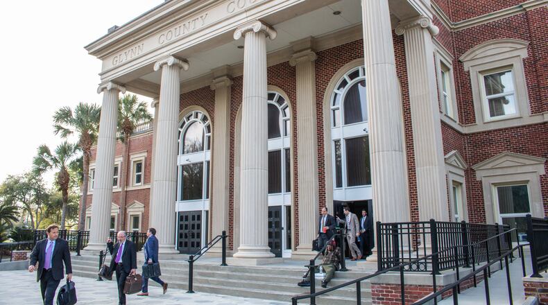 The Glynn County Superior Courthouse in Brunswick, Georgia. Commissioners of the five counties served by the Brunswick Judicial Circuit are seeking to remove the district attorney from his position. (Lawren Simmons/NYT 2023)