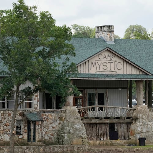 FILE - Camp Mystic is shown in Hunt, Texas on Wednesday, July 9, 2025. (AP Photo/Ashley Landis)