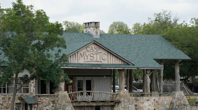 FILE - Camp Mystic is shown in Hunt, Texas on Wednesday, July 9, 2025. (AP Photo/Ashley Landis)
