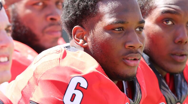 Linebacker Natrez Patrick (6).