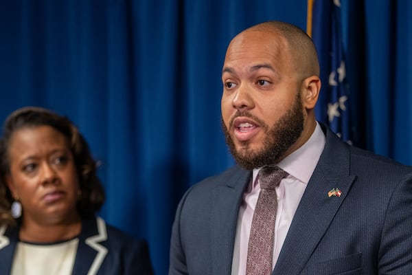 Augusta Judicial Circuit District Attorney Jared Williams joined other DAs in the area to file a lawsuit against the state of Georgia and commissioners in regards to a bill that established the Prosecuting Attorneys Qualifications Commission in 2023. (Katelyn Myrick/AJC)