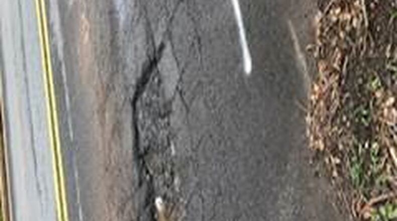 Walter Miller would love to see this pothole fixed soon. Photo/Walter Miller.