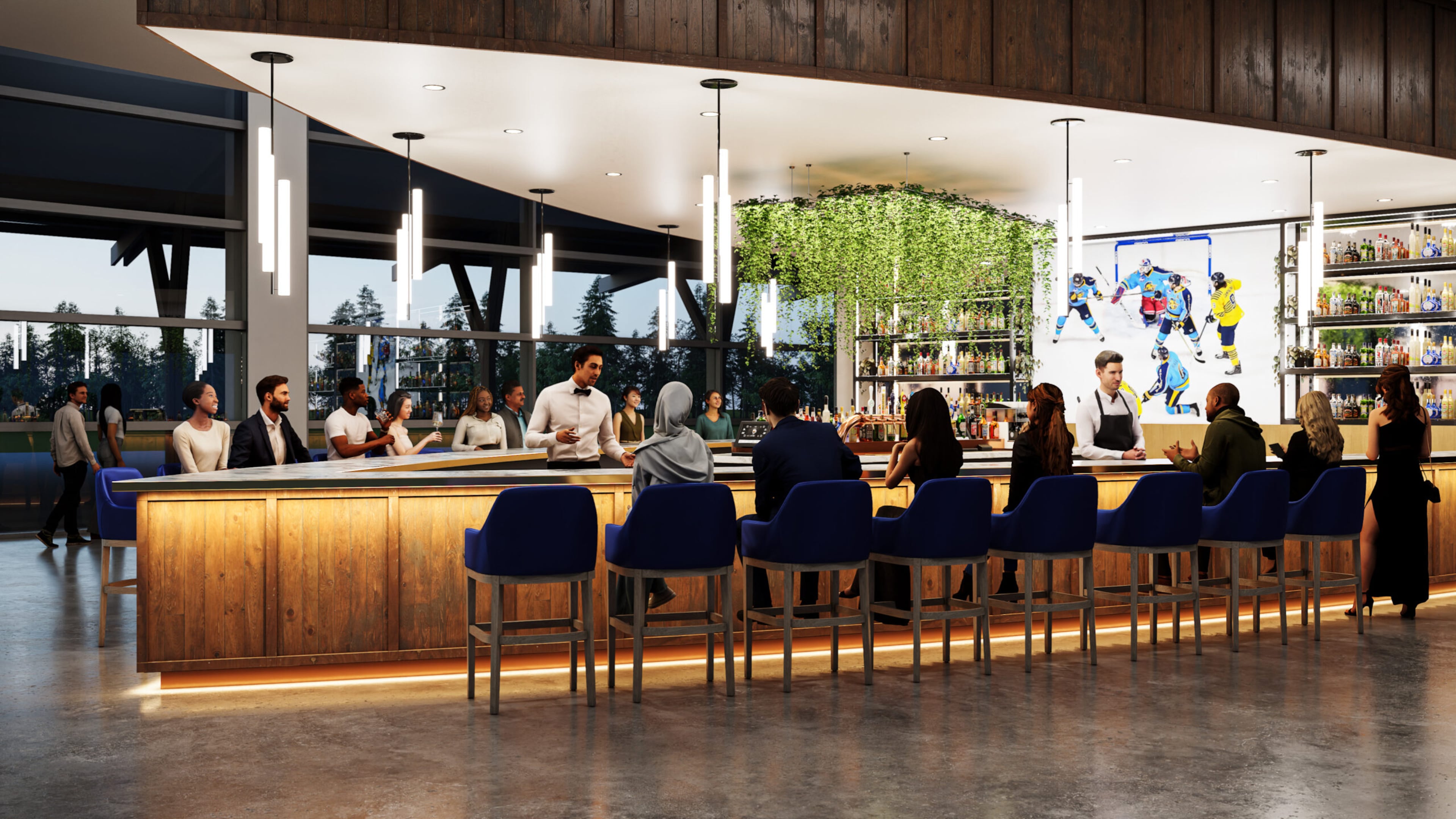 A large renovation campaign for Gas South Arena in Gwinnett County was announced in 2025, which is showcased in this rendering. (Courtesy of Gas South District)
