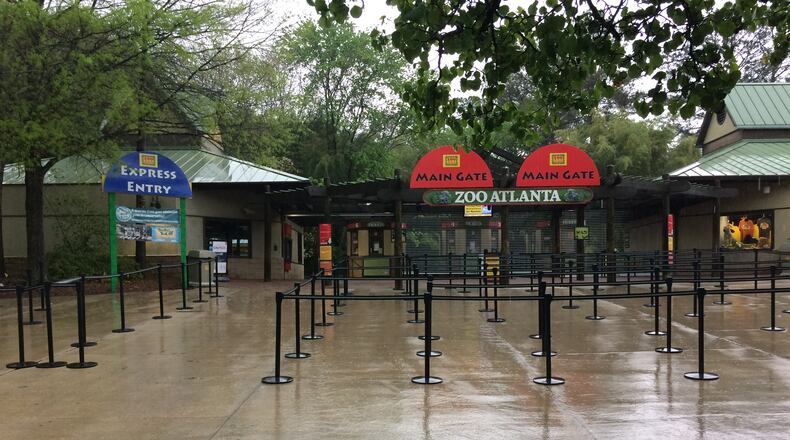 Zoo Atlanta closed at noon Wednesday in “expectation of inclement weather.”